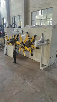 Double Station Plastic HDPE Pipe Coiling Winder Coiler Winding Machine With Automatic Strapping For PE Pipes