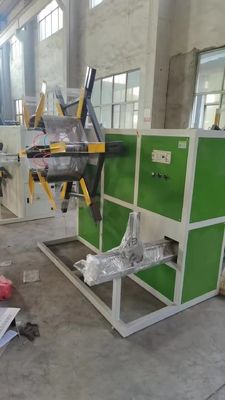 Double Station Plastic HDPE Pipe Coiling Winder Coiler Winding Machine With Automatic Strapping For PE Pipes