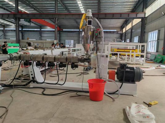 Siemens Motor Two Strands Plastic Pipe Production Line For Advanced Construction Works
