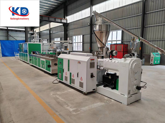 PP PE 10m Plastic Profile Extruder Machine PVC WPC Plastic Profile Production Line